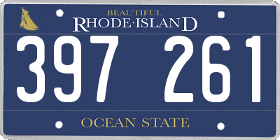 RI license plate 397261