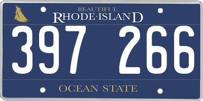 RI license plate 397266