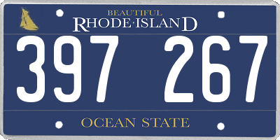 RI license plate 397267