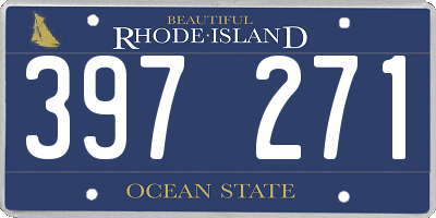 RI license plate 397271