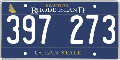 RI license plate 397273