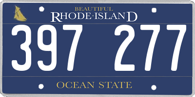 RI license plate 397277