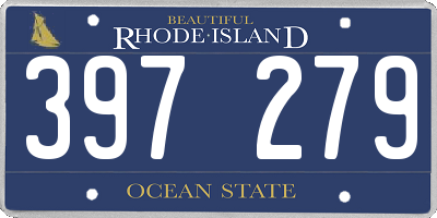 RI license plate 397279