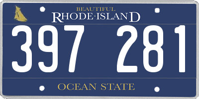 RI license plate 397281