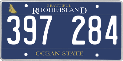 RI license plate 397284
