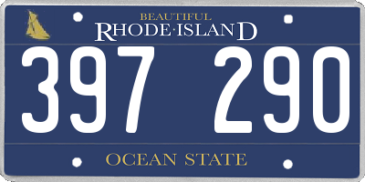 RI license plate 397290