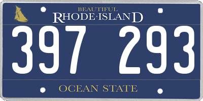 RI license plate 397293