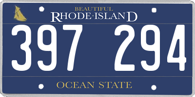 RI license plate 397294