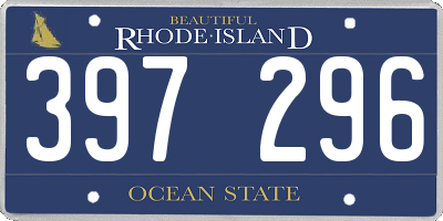 RI license plate 397296