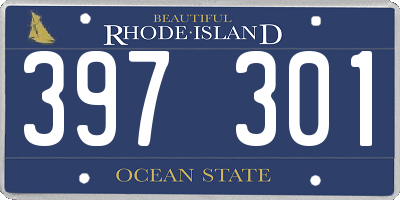 RI license plate 397301