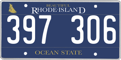 RI license plate 397306