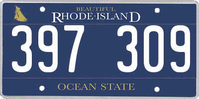 RI license plate 397309