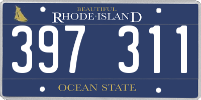 RI license plate 397311