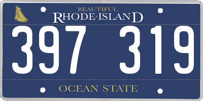 RI license plate 397319