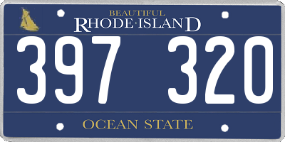 RI license plate 397320