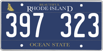 RI license plate 397323
