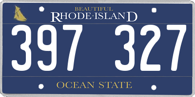 RI license plate 397327