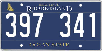 RI license plate 397341