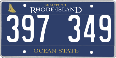 RI license plate 397349