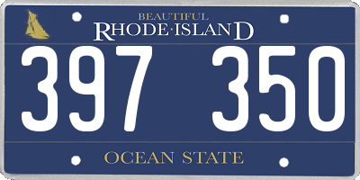 RI license plate 397350