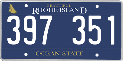 RI license plate 397351