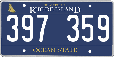 RI license plate 397359