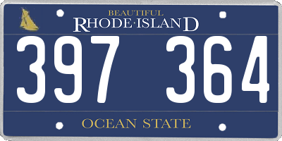 RI license plate 397364