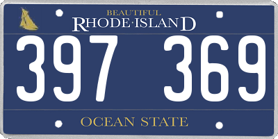 RI license plate 397369