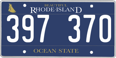 RI license plate 397370