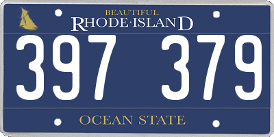 RI license plate 397379