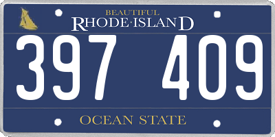 RI license plate 397409