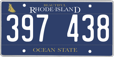 RI license plate 397438