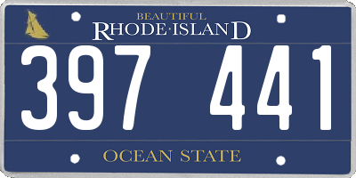 RI license plate 397441