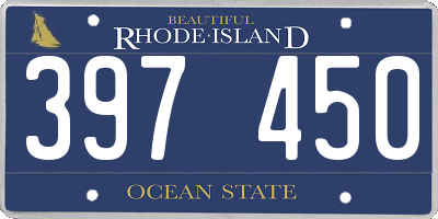 RI license plate 397450