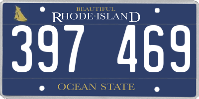 RI license plate 397469