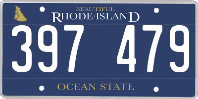 RI license plate 397479