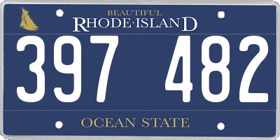 RI license plate 397482