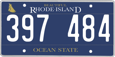 RI license plate 397484