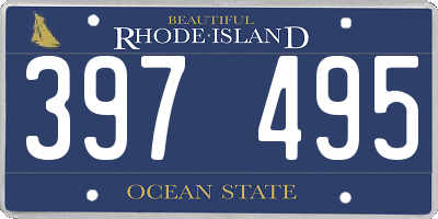 RI license plate 397495