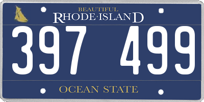 RI license plate 397499