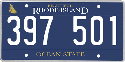 RI license plate 397501