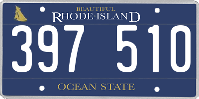 RI license plate 397510