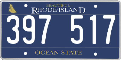 RI license plate 397517