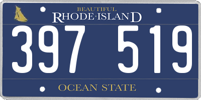 RI license plate 397519
