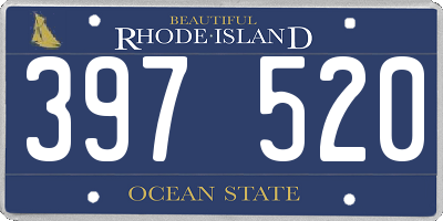 RI license plate 397520