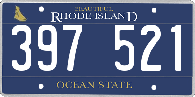 RI license plate 397521