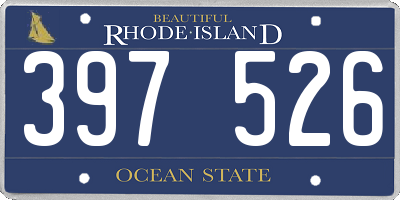 RI license plate 397526