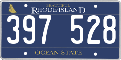 RI license plate 397528