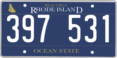 RI license plate 397531