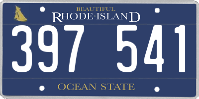 RI license plate 397541